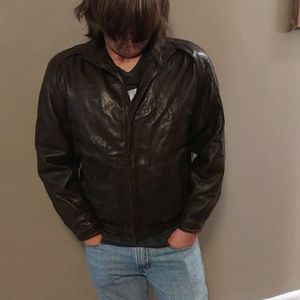 Expedition bomber jacket leather brown sz.36